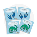 Cartes d'apprentissage bilingues thème dinosaures pour faire bouger les jeunes (trace de dinosaure, dinosaur tracks, bontosaure, brontosaurus)