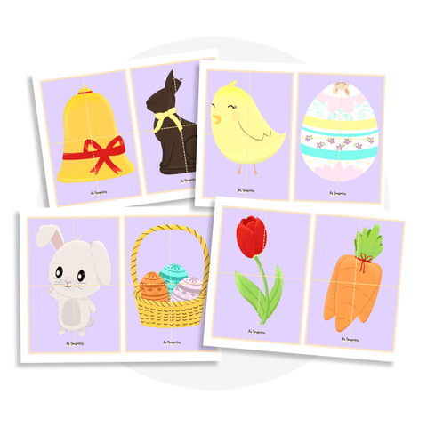 Casse - tête de Pâques - Activité à impriner - Les Bougeottes