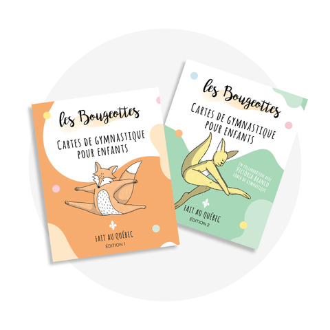 Ensemble de cartes de gymnastique pour enfants incluant 34 mouvements de niveau débutant, intermédiaire et expert