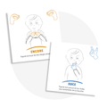 Ensemble de cartes langage des signes pour bébé de la LSQ (Langue des signes québécoise) : Carte encore et suce en LSQ - Les Bougeottes