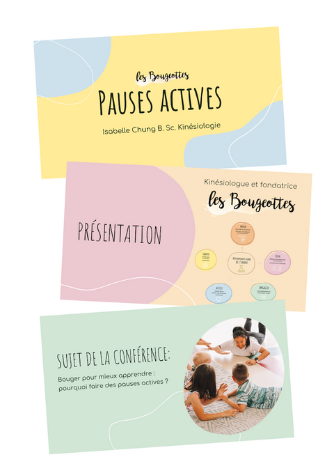 Aperçu vertical des diapositives de la formation Bouger pour mieux apprendre : pourquoi faire des pauses actives ?