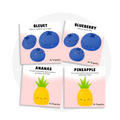 Cartes d'apprentissage bilingues thème fruits pour faire bouger les jeunes (bleuet, blueberry, ananas, pineapple)