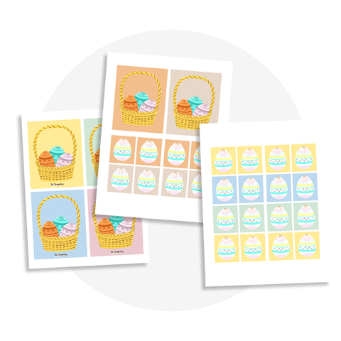 Jeu d'association de pâques - Activité à impriner - Les Bougeottes