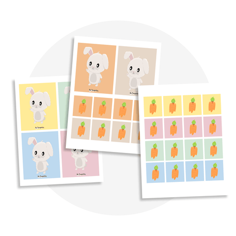 Jeu d'association de pâques - Activité à impriner - Les Bougeottes