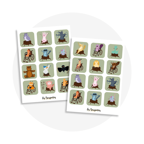 Jeu de mémoire des animaux de la forêt - Les Bougeottes