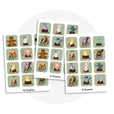 Jeu de mémoire des animaux de la forêt - Les Bougeottes