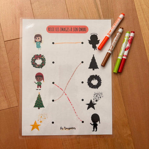 Jeu des ombres de Noël - Les Bougeottes