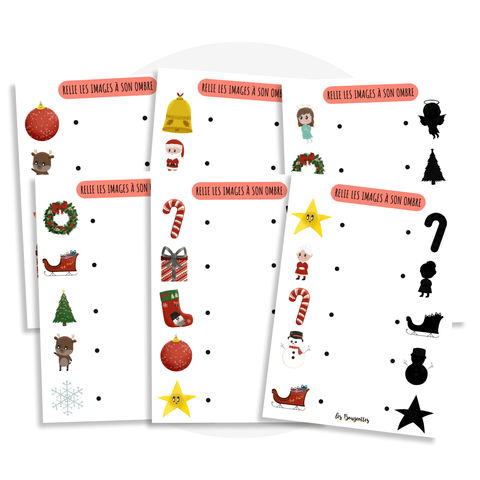 Jeu des ombres de Noël - Les Bougeottes