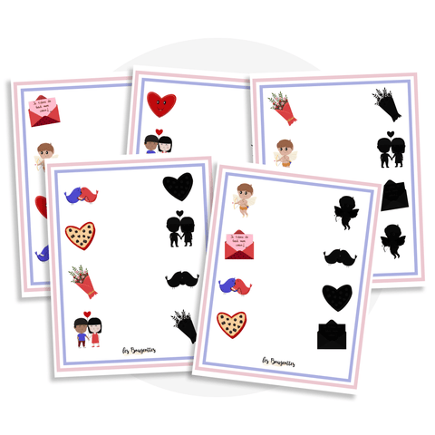 Jeu des ombres Saint - Valentin - Les Bougeottes