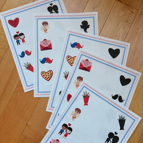 Jeu des ombres Saint - Valentin - Les Bougeottes
