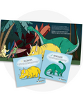 Livre interactif pour faire bouger les jeunes sur l'empathie avec le thème des dinosaures, cartes d'appentissage incluses. 