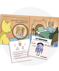Livre interactif sur la gestion des émotions et pour faire bouger les jeunes, cartes d'appentissage incluses. 