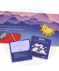 Livre interactif pour faire bouger les jeunes sur l'estime de soi avec le thème de l'espace, cartes d'appentissage incluses. 