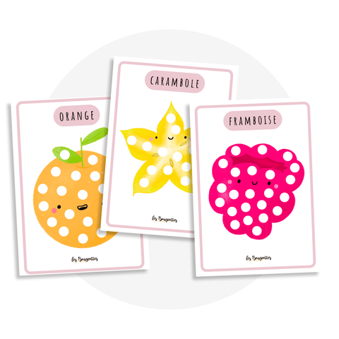 Marqueurs à points - Fruits - Les Bougeottes
