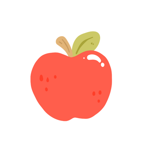pictograme d'une pomme rouge